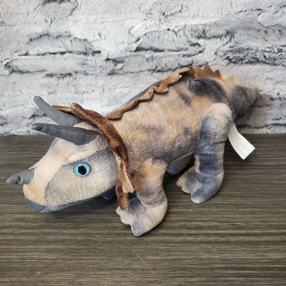 Fun Stuff Tie Dye Triceratops Dinosaur 14" Plush Stuffed Animal Jurassic Toy